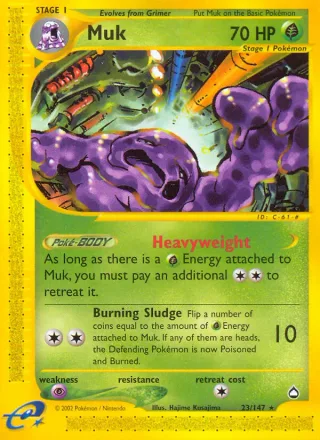 Muk #23 · Aquapolis Pokémon card