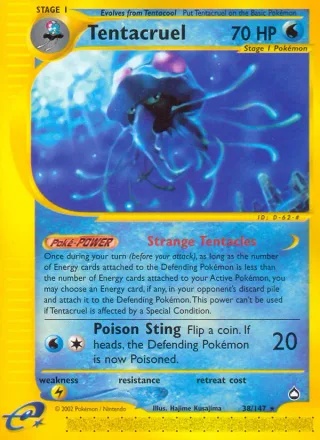 Tentacruel #38 · Aquapolis Pokémon card