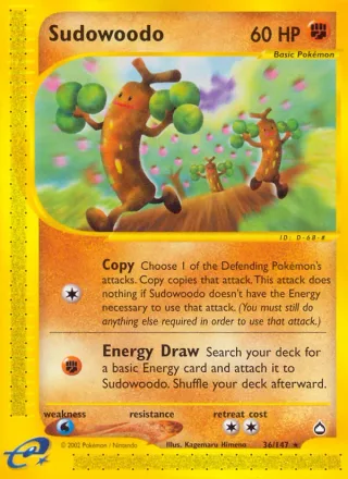 Sudowoodo #36 · Aquapolis Pokémon card
