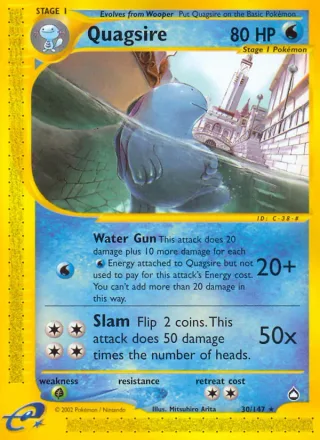 Quagsire #30 · Aquapolis Pokémon card