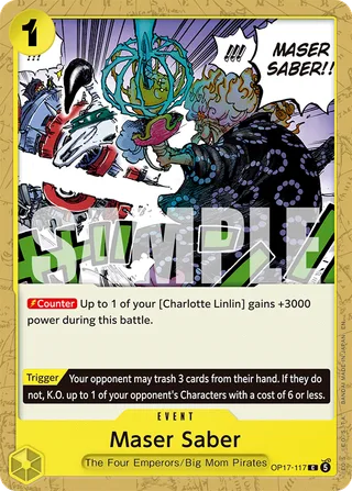 Maser Saber #OP17-117 · The World's Strongest Warriors One Piece card