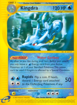 Kingdra #19 · Aquapolis Pokémon card
