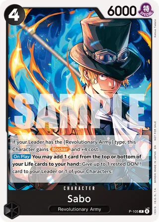 Sabo (Tournament Pack 2026 Vol. 2) #P-105-tournament-pack-2026-vol-2 · One Piece Promotion Cards One Piece card