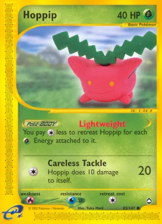 Hoppip #83 · Aquapolis Pokémon card