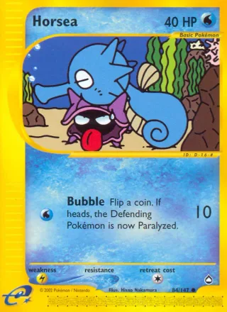Horsea #84 · Aquapolis Pokémon card