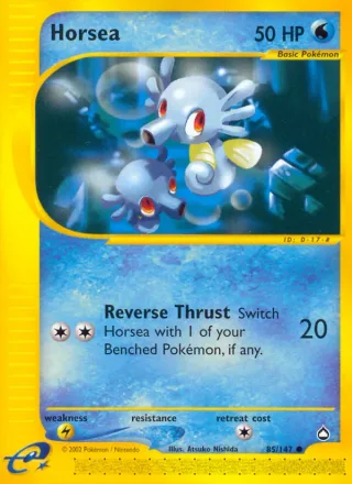 Horsea #85 · Aquapolis Pokémon card