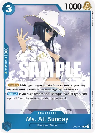 Ms. All Sunday #OP01-079 · Romance Dawn One Piece card