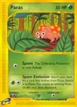 Paras · Aquapolis Pokémon card