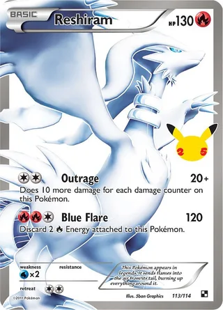 Reshiram #CC020 · Celebrations Classic Collection Pokémon card