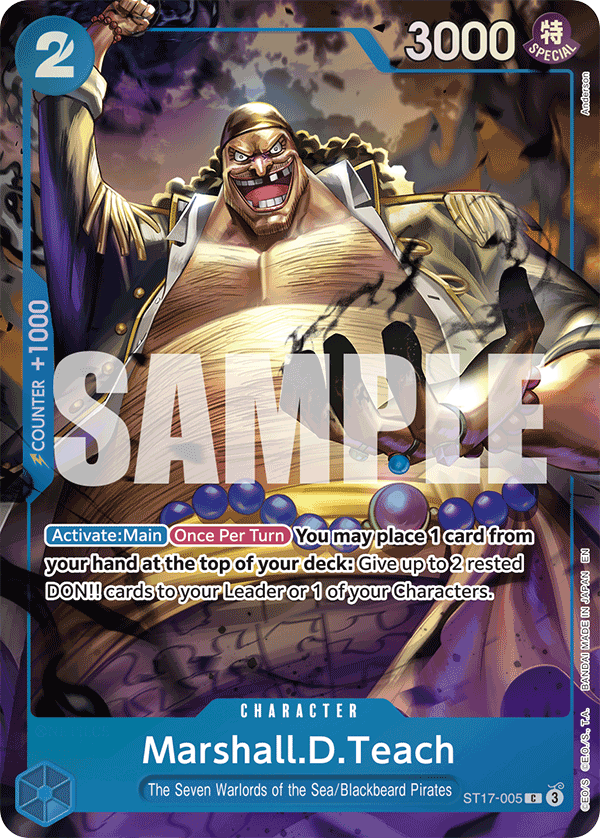 Marshall.D.Teach (Seven Warlords of the Sea Binder Set) full card art