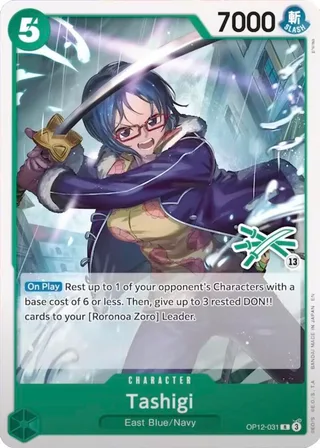 Tashigi (Zoro Deck) #OP12-031-zoro-deck · Learn Together Deck Set One Piece card