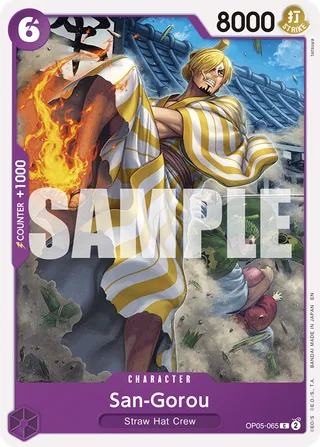 San-Gorou (Reprint) #OP05-065-reprint · ST-26: Starter Deck 26 PURPLE/BLACK Monkey.D.Luffy One Piece card