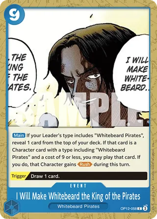 I Will Make Whitebeard the King of the Pirates #OP12-058 · Legacy of the Master One Piece card