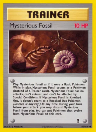 Mysterious Fossil #109 · Legendary Collection Pokémon card