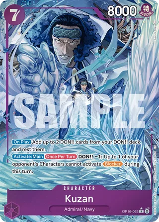 Kuzan (Alternate Art) #OP16-063-alternate-art · The Time of Battle One Piece card