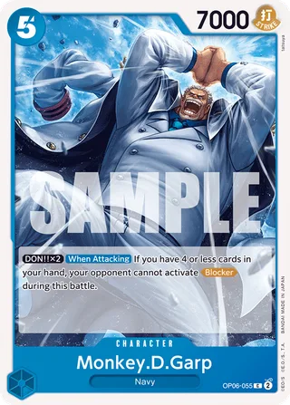 Monkey.D.Garp #OP06-055 · Wings of the Captain Pre-Release Cards One Piece card