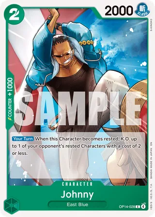 Johnny #OP14-028 · The Azure Sea's Seven One Piece card