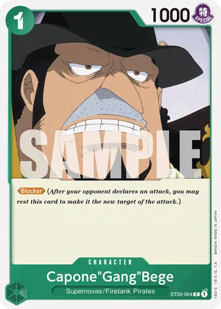 Capone"Gang"Bege (Jolly Roger Foil) #ST02-004-jolly-roger-foil · Premium Booster -The Best- One Piece card