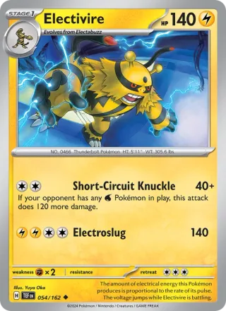Electivire #054 · Temporal Forces Pokémon card