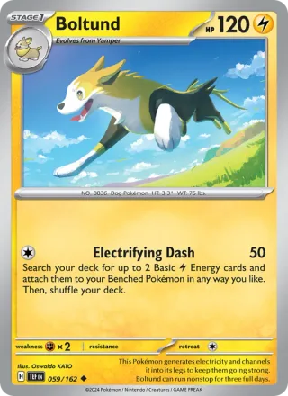 Boltund #059 · Temporal Forces Pokémon card