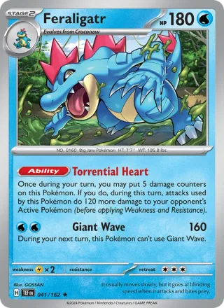 Feraligatr #041 · Temporal Forces Pokémon card