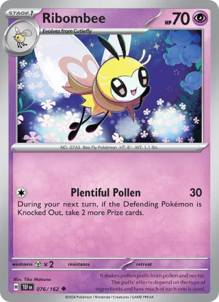 Ribombee #076 · Temporal Forces Pokémon card