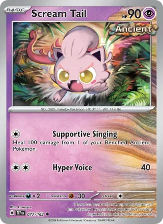 Scream Tail #077 · Temporal Forces Pokémon card