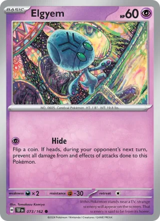 Elgyem #073 · Temporal Forces Pokémon card