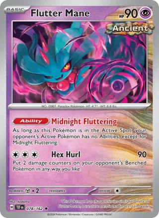 Flutter Mane #078 · Temporal Forces Pokémon card