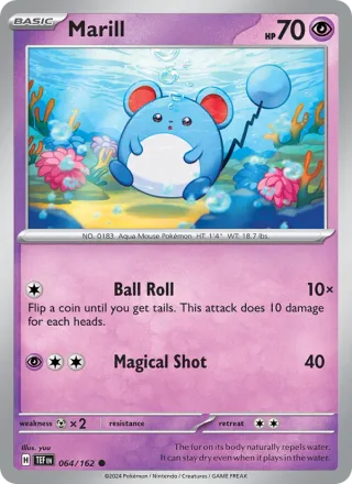 Marill #064 · Temporal Forces Pokémon card
