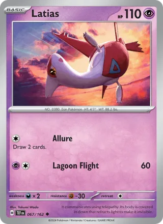 Latias #067 · Temporal Forces Pokémon card