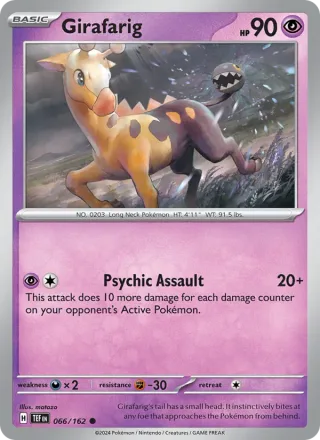Girafarig #066 · Temporal Forces Pokémon card