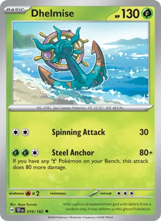 Dhelmise #019 · Temporal Forces Pokémon card
