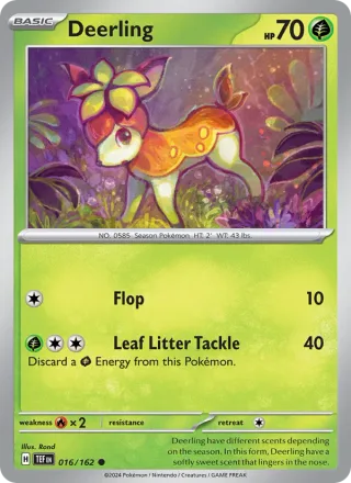 Deerling #016 · Temporal Forces Pokémon card