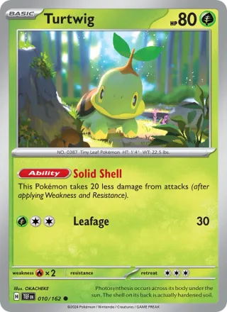 Turtwig #010 · Temporal Forces Pokémon card