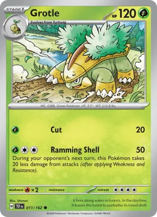 Grotle #011 · Temporal Forces Pokémon card