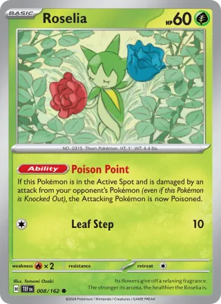 Roselia #008 · Temporal Forces Pokémon card