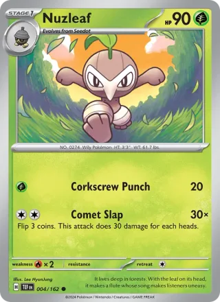 Nuzleaf #004 · Temporal Forces Pokémon card