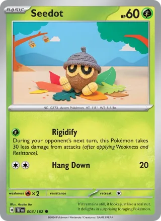 Seedot #003 · Temporal Forces Pokémon card