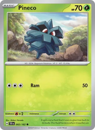 Pineco #002 · Temporal Forces Pokémon card