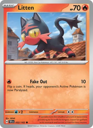 Litten #032 · Temporal Forces Pokémon card