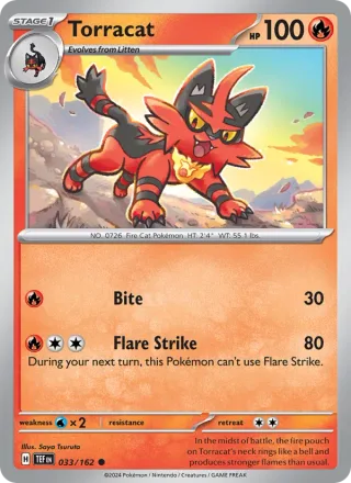 Torracat #033 · Temporal Forces Pokémon card