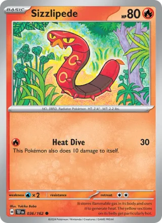Sizzlipede #036 · Temporal Forces Pokémon card