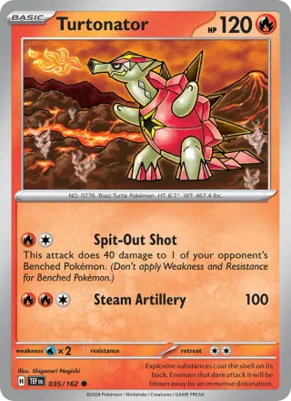 Turtonator #035 · Temporal Forces Pokémon card
