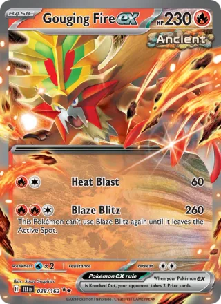 Gouging Fire ex #038 · Temporal Forces Pokémon card