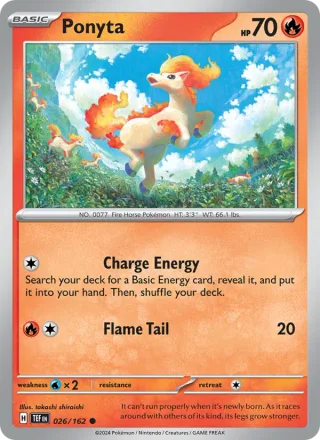 Ponyta #026 · Temporal Forces Pokémon card