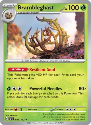Brambleghast #021 · Temporal Forces Pokémon card