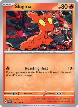Slugma #028 · Temporal Forces Pokémon card