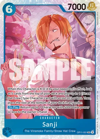 Sanji #OP11-051 · A Fist of Divine Speed One Piece card