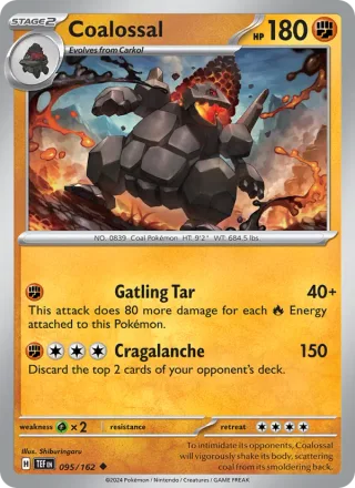 Coalossal #095 · Temporal Forces Pokémon card